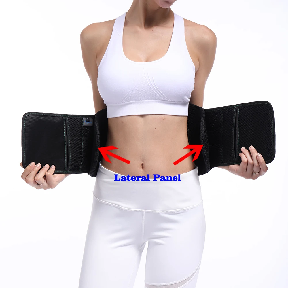 Lumbar Back Spinal Spine Waist Brace Support Belt Corset Stabilizer Band Wrap Strap Pad with Lateral Panel LSO Brace