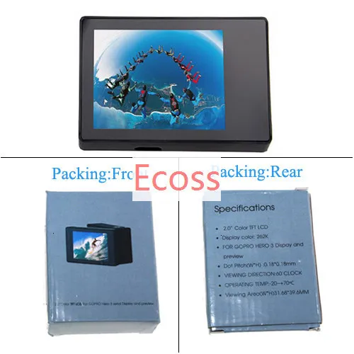 Suptig for gopro Hero 4 3+ 3 LCD BacPac display screen for Accessories Gopro hero3 Hero 3+ Hero 4 Lcd screen