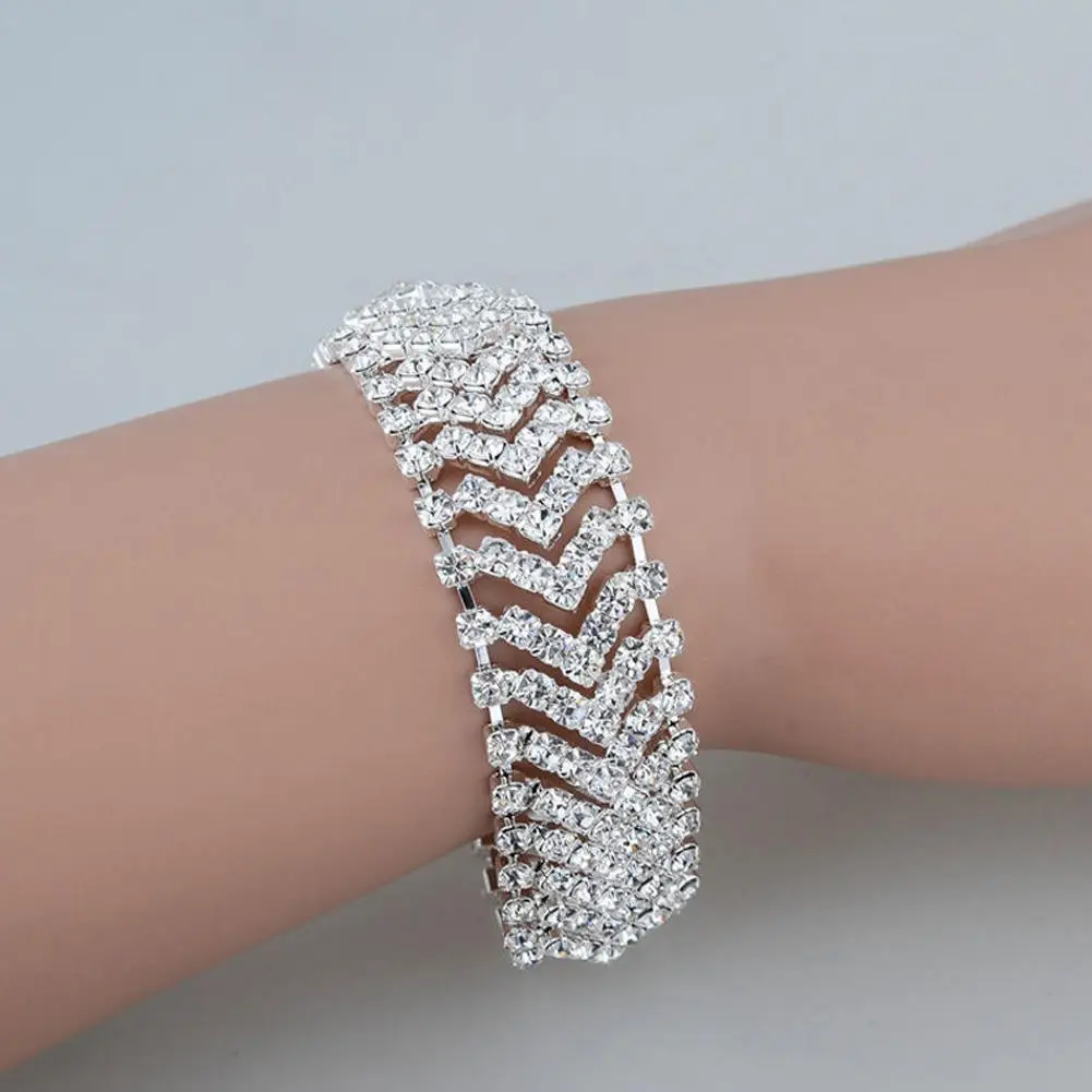 women\'s Bracelet Elegant Rhinestone Crystal Chain Female Jewelry Accessories