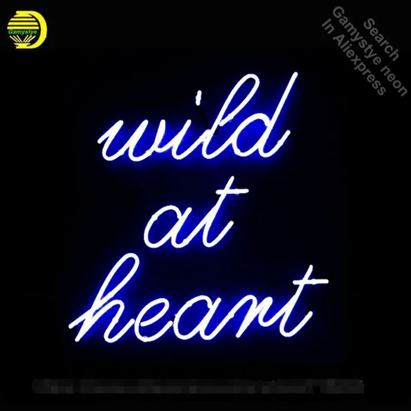 

Wild at Heart Neon Sign Advertise Aesthetic Room Decor Home Lamps Neon Light Lamp Sign For Room Decor Glass Neon Lights Arcade