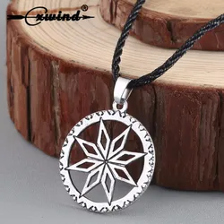 Cxwind Alatyr In The Circle Necklace Pendant Ethnic Jewelry Viking Pendants Magic Amulet Protection Slavic Symbols Jewelry