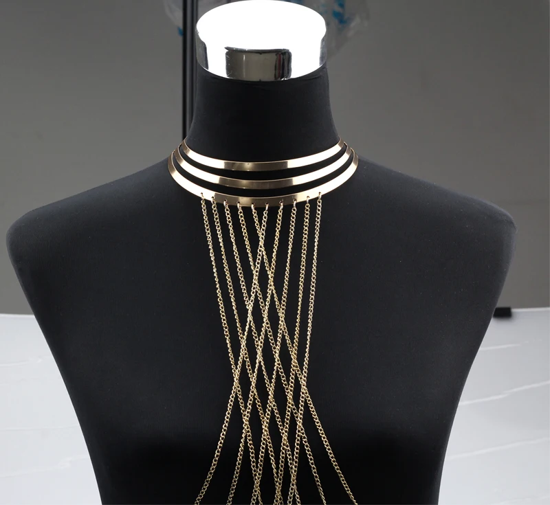 Layered Body Chain For Women Metal Body Harness Punk Sexy Statement jewelry