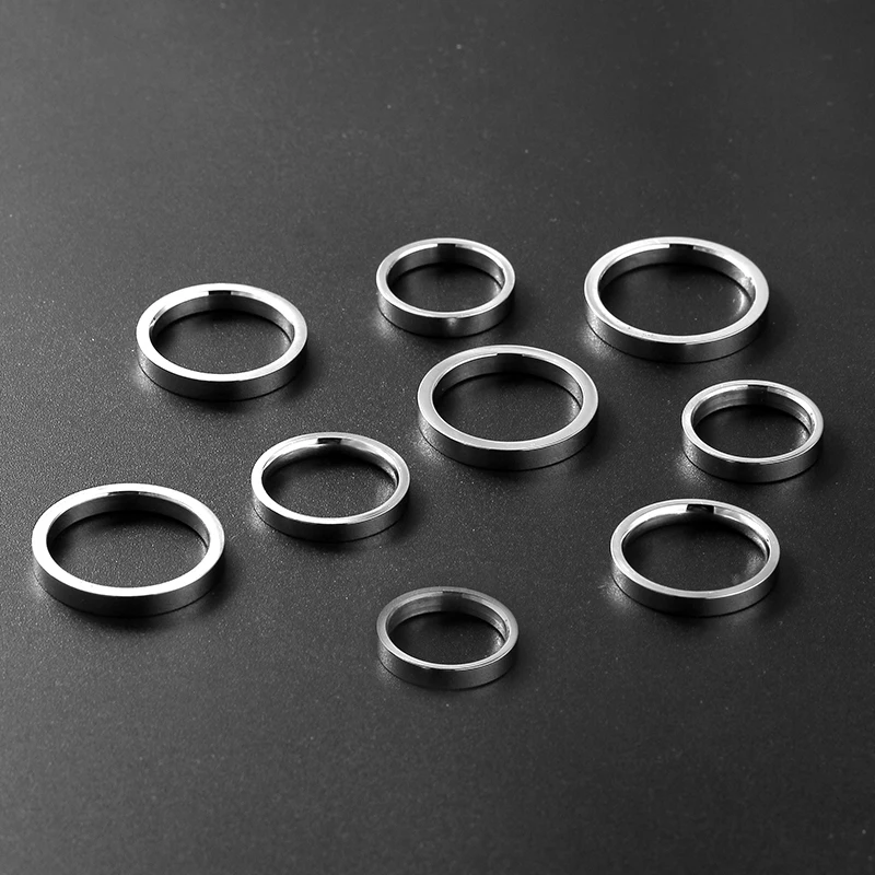 3mm steel color super thin slim titanium steel ring men and women ring scratch resistance tungsten steel ring factory direct