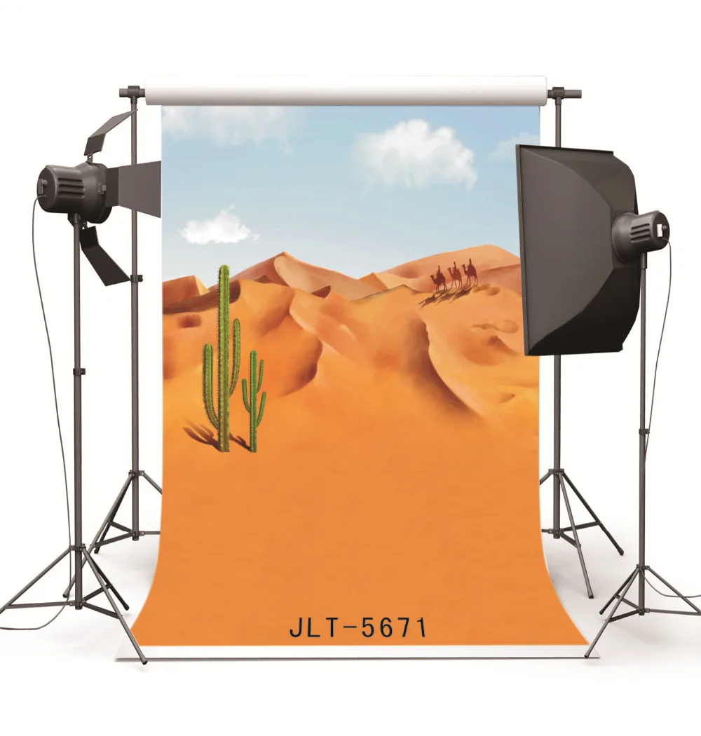 Fabric Cloth Backgrounds for Photos Desert Cactus Computer Printed Wedding Children Photography Backdrops for Photo studio