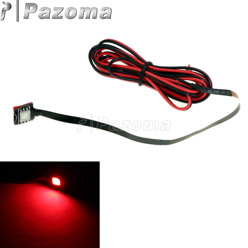 Red Devil Demon Angel Eyes LED Strip Motorcycle 12V LED License Plate Rear Tag Light 3-chip Super Bright SMD LED 113cm Lead Wire