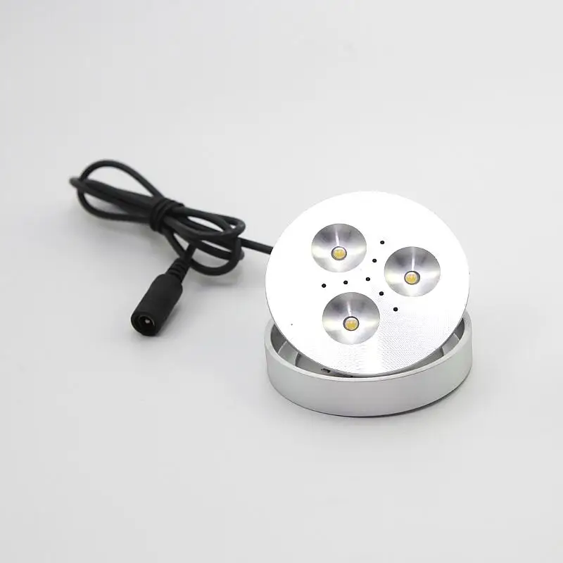 10PCS/Lot 3X3W Under Cabinet Lamps LED Downlights Puck Spot Light for Kitchen Closet Furniture Lighting 12V LED Lamp