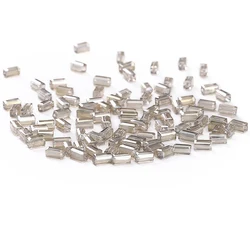 silver color Grey AB 50pcs 2*4mm  Crystal Beads Austria Crystal  Square-shape Loose Beads DIY Jewelry Necklace C-3