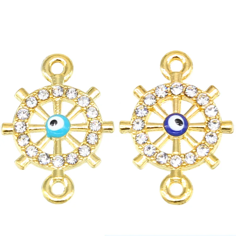 Pendentif œil maléfique porte-bonheur, 16 types de mauvais yeux, accessoires de bijoux à bricoler soi-même, collier à breloques, connecteur de