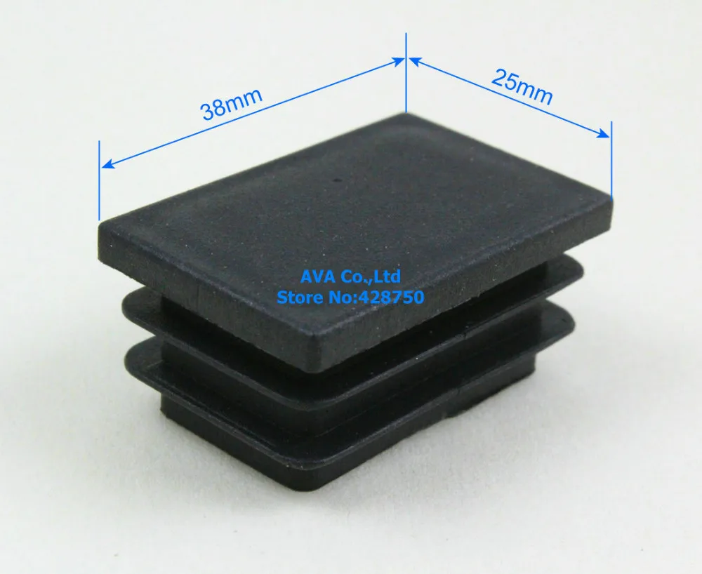 

20 Pieces 25x38mm Rectangle Plastic Insert Cap Tube End Cap