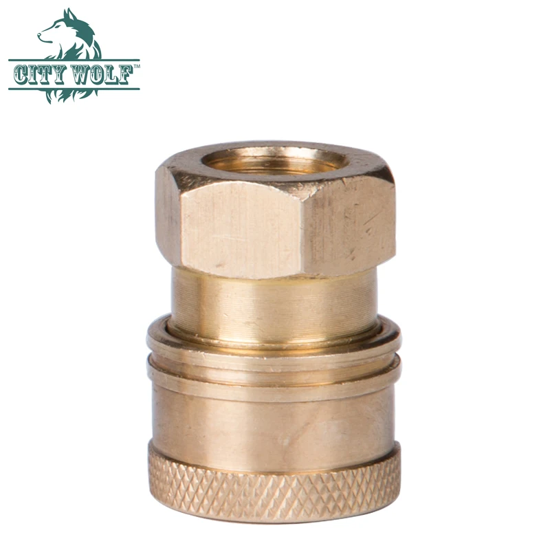 City wolf high pressure washer  total brass G1/4 female thread quick connector snow foam lance adaptor car  washer accessory