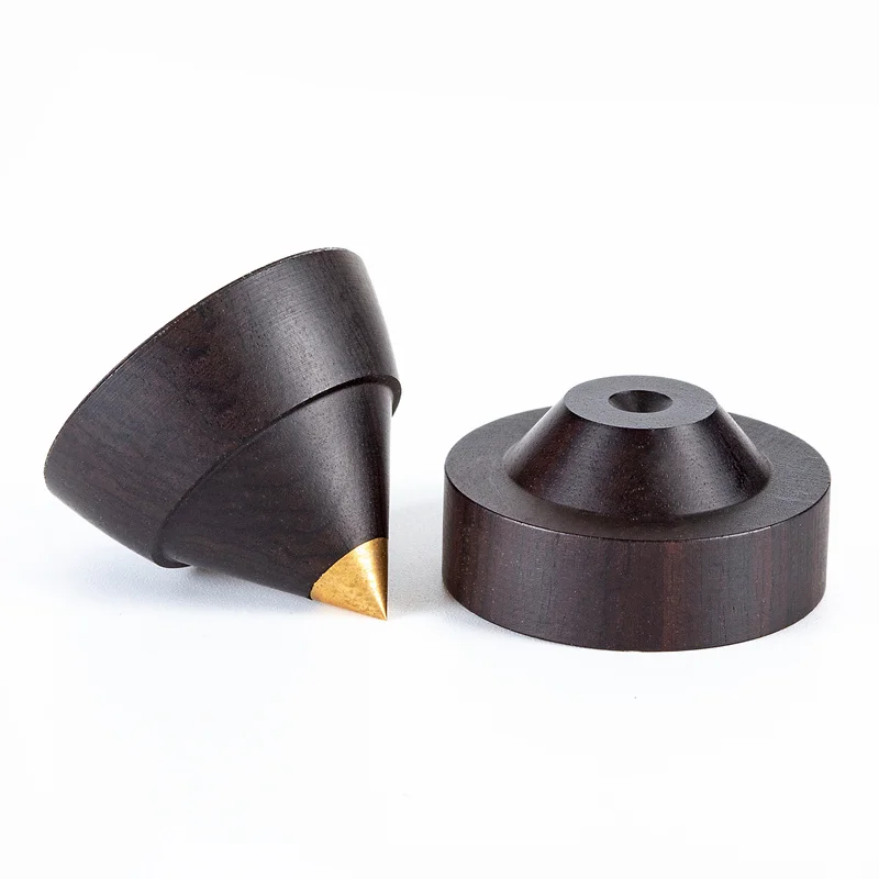 33mm Ebony Wood Speaker Spike Pad Loudspeaker Box Amplifier Shockproof Stand Isolation Feet Base Pad #2