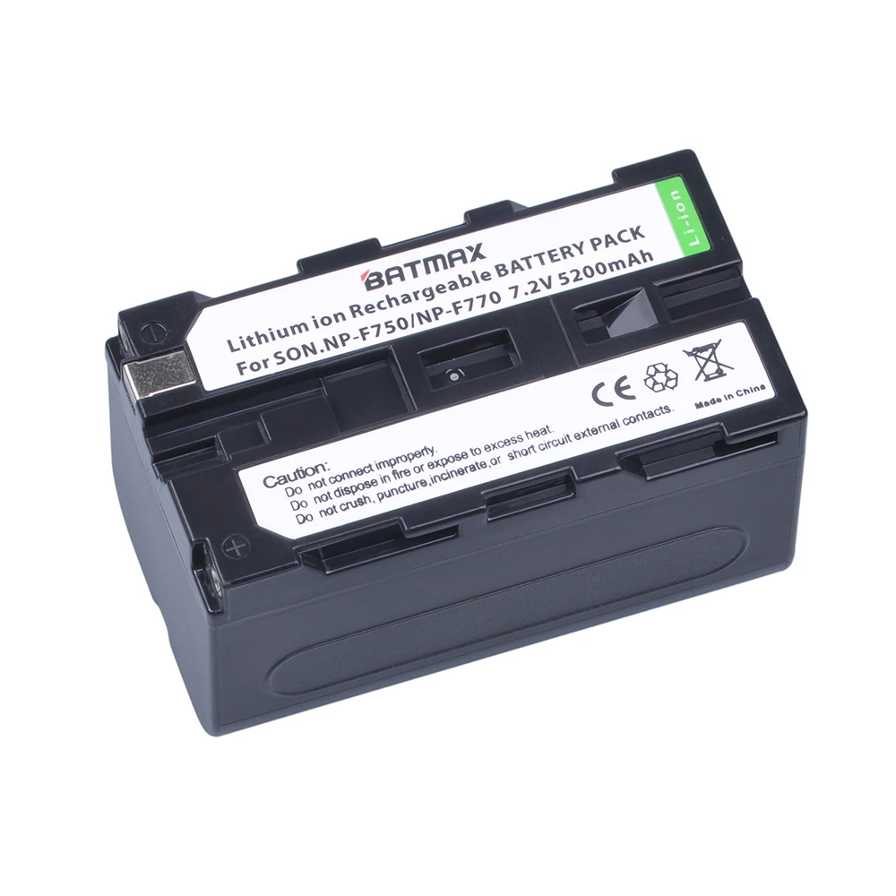 5200mAH 1Pc NP-F750 NPF750 NP F750 F730 F770 Battery for Sony NP F960 F970 NP-F770 F550 CCD-TRV58 TRV110K TRV26E HVR-Z1 V1J z1