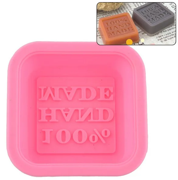 100% Hand Made 3D Square Shape Design Hand Made DIY Silicone Mold Soap Mold Fondant Cake Decorating Tools Soap Make