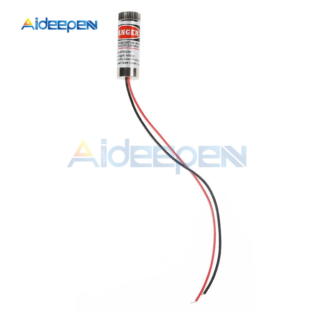 Verstelbare Beam 650nm 5mW Rode Lijn Laser Module Hoofd Glas Lens Focusable Industriële Klasse 3-5V
