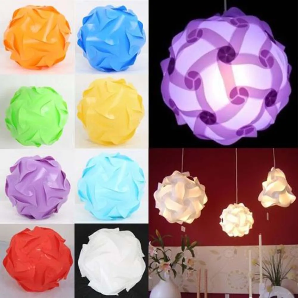 Elements Modern IQ Puzzle Jigsaw Light Lamp Shade Ceiling Lampshade Creative DIY Chandelier Light Lamp