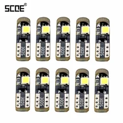 SCOE 10pcs New T5 3SMD Dashboard LED 12V/24V 12516 13516 W1.2W Gauge Instrument Light Auto Car LED bulbs 2835 SMD Super Bright