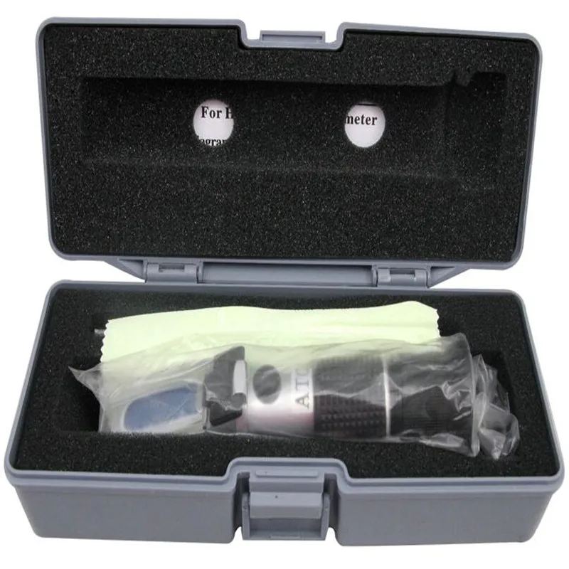 2 in 1 0-32%Brix & 0-28% Salinity Refractometer w/ATC 2 scale Measure Sodium Chloride in Food Salt Fruits