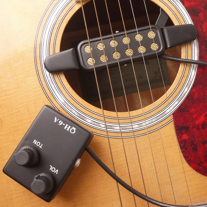 

12-hole Acoustic Guitar Pickup Transducer Amplifier Guitar Pickup Sound Hole Pickup Audio Cable Guitar Parts & Accessories