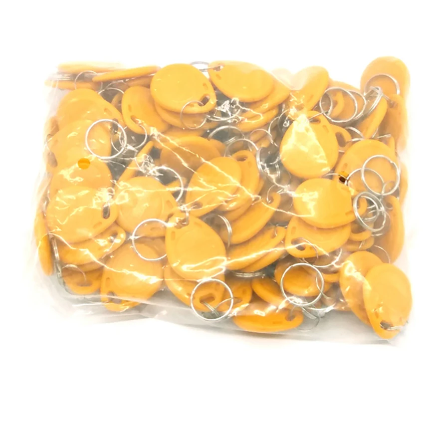 100pcs RFID Tag 125KHz RFID Card Proximity Keyfobs Key Fob Access Control Smart Card 10 Colors TK4100 Keyfob Only Readable