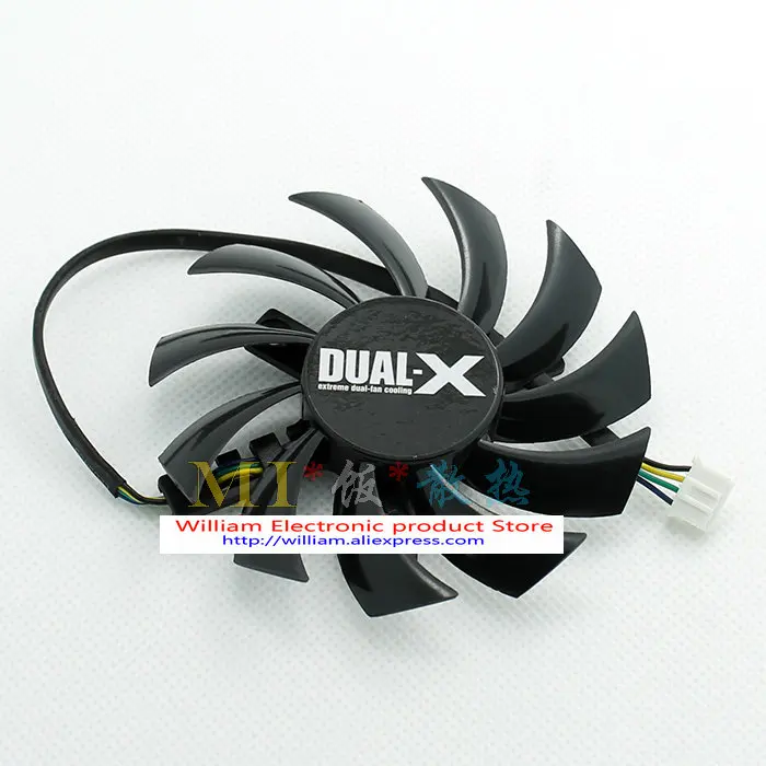 New Original for Sapphire graphics card fan dual-x MSI PLD08010s12hh 12V 0.35A