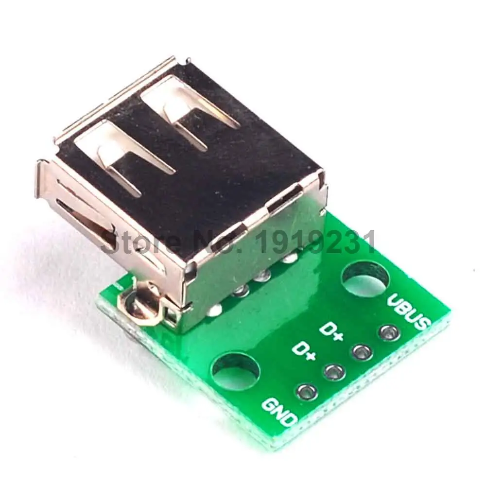 1PCS Type A Female USB To DIP 2.54mm PCB Connector Female USB PCB Board Connector USB PCB Socket USB Connector