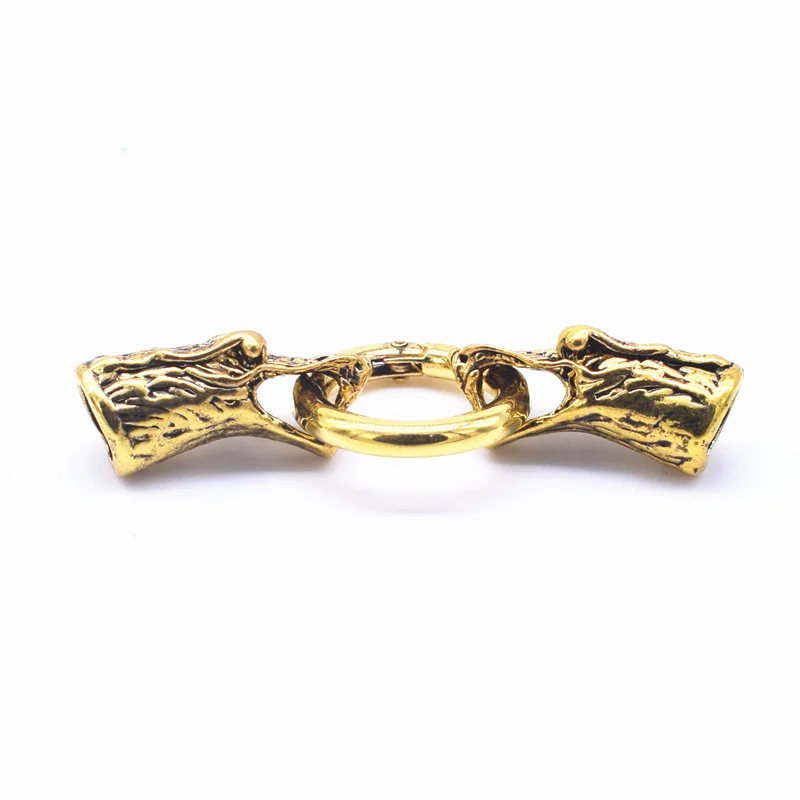 1 Set Shipping Antique Gold & Silver Color Crocodile Clasps Connector for Fermoir Bracelet Jewelry Making Inner Size 8mm