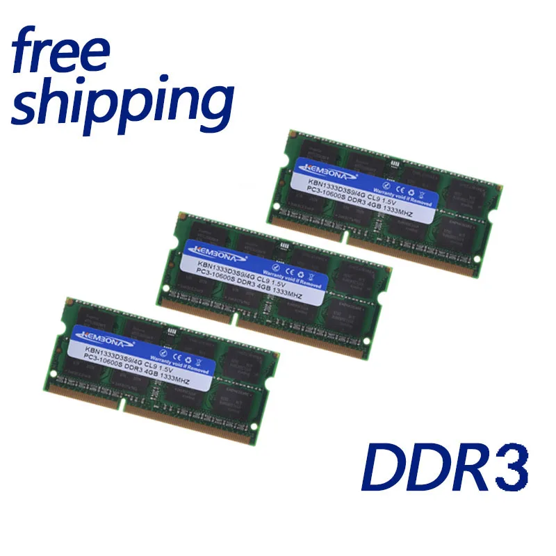 KEMBONA Free shipping LAPTOP DDR3 1GB PC3-8500 DDR3 1066MHz Notebook/Laptop Memory Ram /single-strip