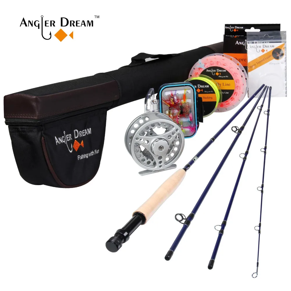 Fly Fishing 2.5M Fly Rod Hard Aluminum Alloy Fly Reel /Lure/Line Set Fishing Rod Combo 2.6:1 Reel Fishing