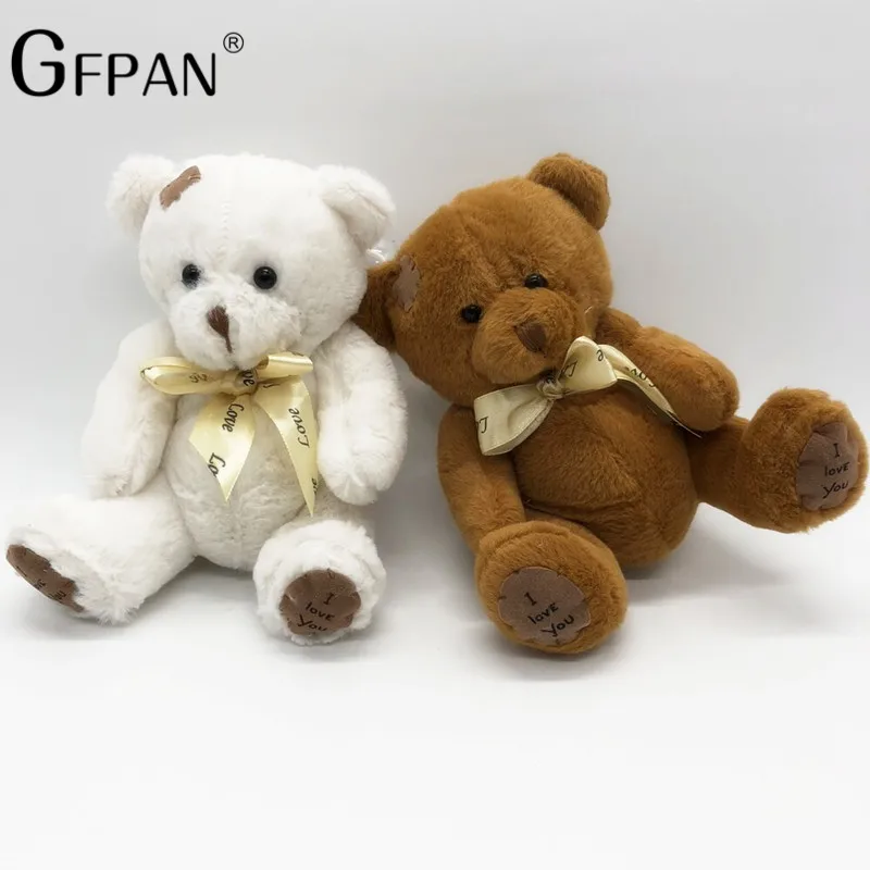 1pc High Quality Lovely Pacth Bear 2 Colors Soft Plush Toy  Bear Kawaii Cotton Animal Birthday Gift For Children Low Price