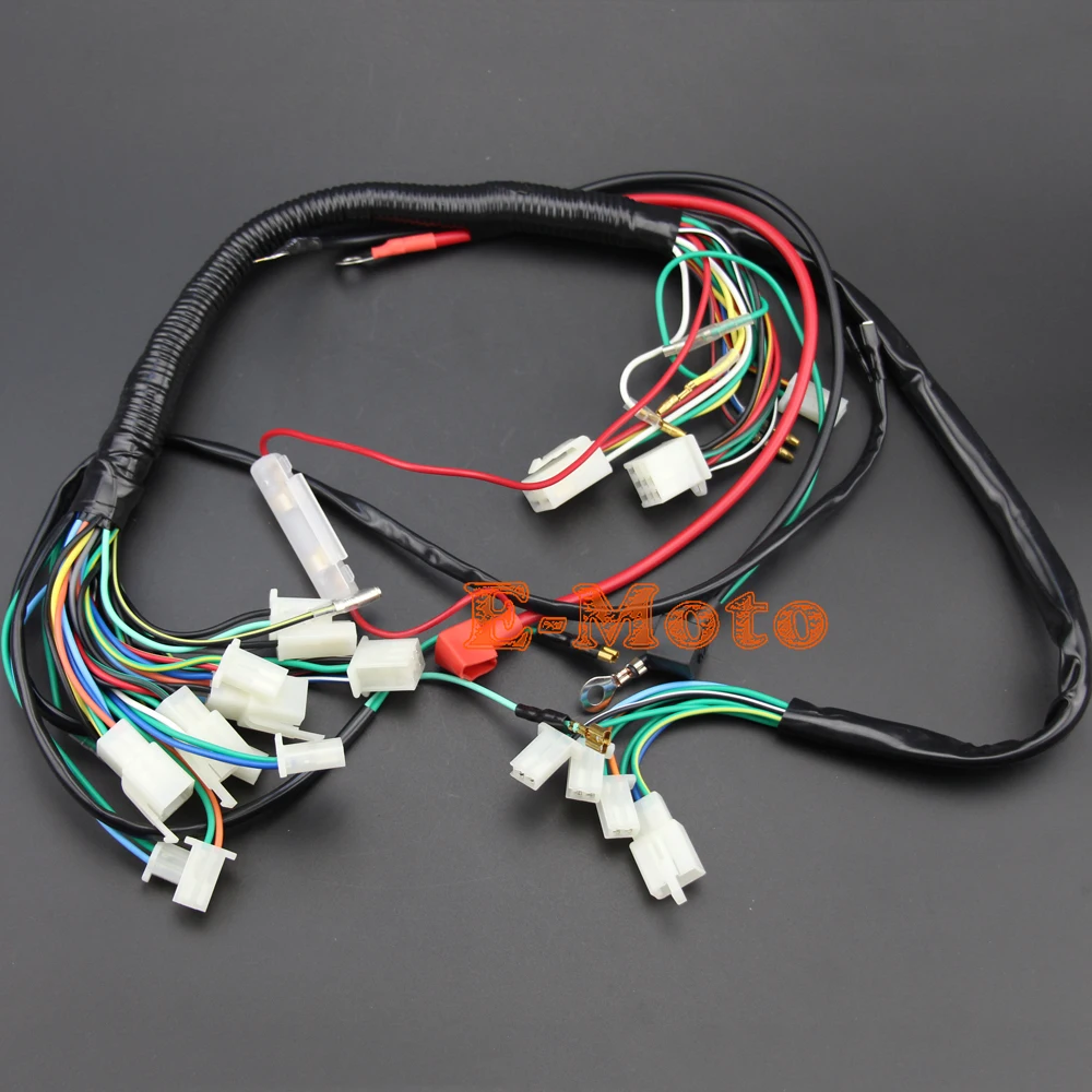 Electric Start Wiring Harness Wire Loom For Pit Dirt Bike ATV Quads 50cc 70cc 90cc 110cc 125cc Go Kart