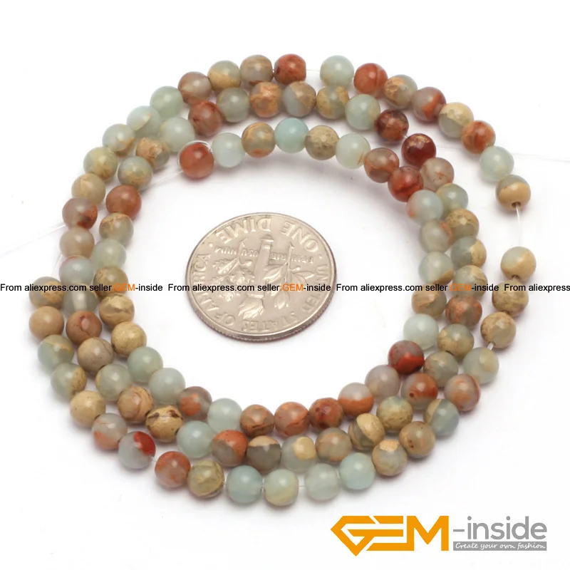 Round Shoushan Stone Beads Natural Jades beads natural Stone Beads DIY Loose Bead For Jewelry Making Strand 15\