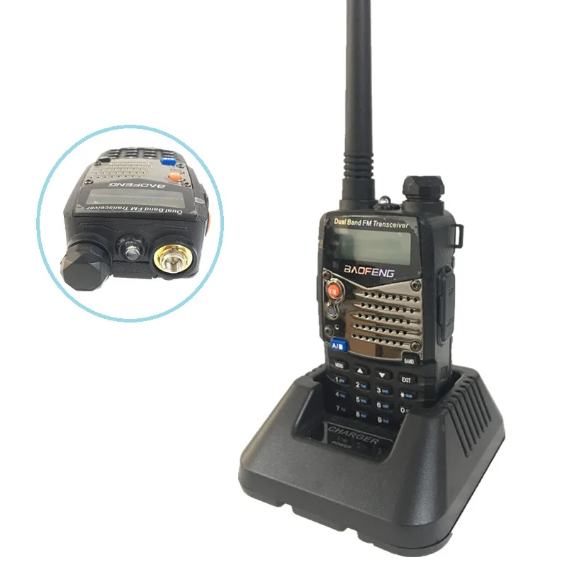 2 قطعة طويلة المدى BAOFENG UV-5RA اسلكية تخاطب نقال UHF VHF 128CH تحديث UV-5R هام الإرسال والاستقبال التواصل لموتورولا