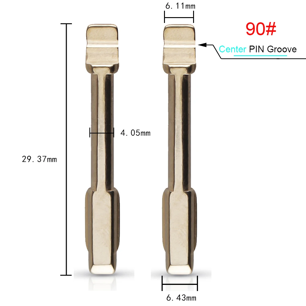 KEYYOU HU101 FO21 FO38 lame de clé à distance KD pour Ford Fusion Focus Mondeo Fiesta Galaxy Flip Blank #19 38 90 91 98 NO.109