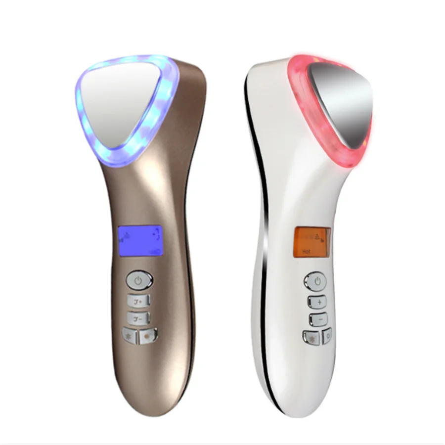

New Photon Hot & Cold Ultrasonic Skin Care Machine Acne Removal Anti-aging Pore Vibration Face Lifting IPL Beauty Instrument