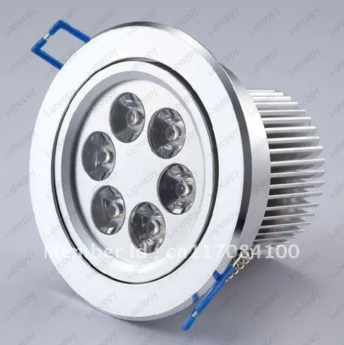 

6W Dimmable High power 6 LED Recessed Ceiling Down Cabinet Light Fixture Downlight Spotlight Bulb Lamp Warm/Pure White