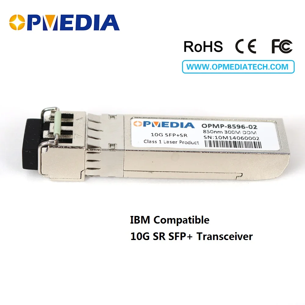 IBM compatible 10Gb/s SR transceiver,10G 850nm 300m SFP+ SR optical module with duplex LC connector and DDM function ,MMF