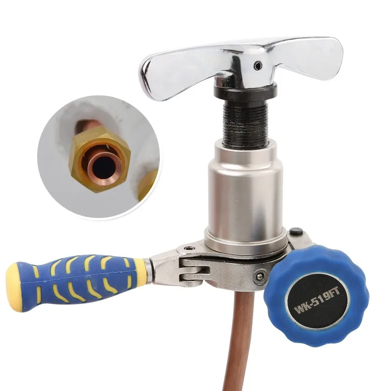 Brass Pipe Expander WK-519FT-L One-Piece Eccentric Copper Pipe Flaring kit Air Conditioning Refrigeration Tools