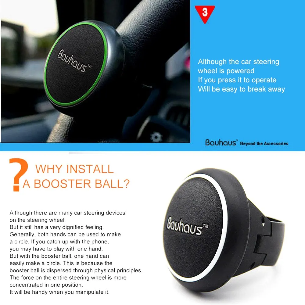 Car Steering Wheel Booster Ball Silicone Bearing Truck Handle Steering Wheel Auxiliary Booster Universal Auto Replacement Parts