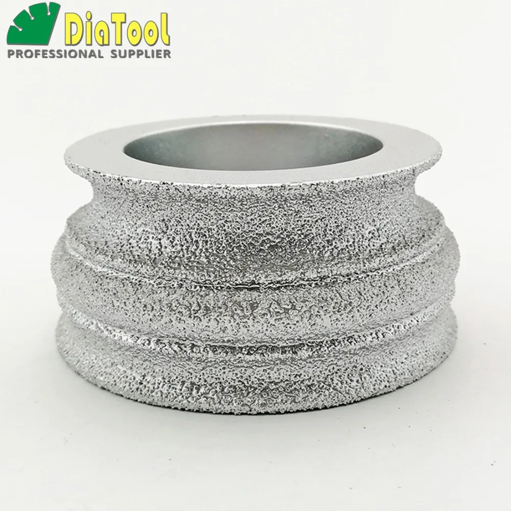 

DIATOOL Dia75mmX35mm Diamond Profile Grinding Wheel For Stone, Vacuum Brazed Diamond Grinding Wheel