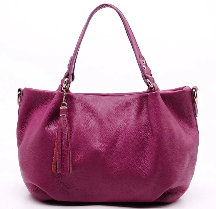 8 Colors NEW Women GENUINE LEATHER Handbag Tassels HOBO Shoulder bag Natural Cowhide crossbody bags Fashion FOR girl Z010