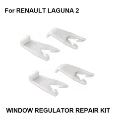 X4 PEZZI FINESTRA di AUTOMOBILE CLIP di PLASTICA PER RENAULT LAGUNA MK2 2 II REGOLATORE DELLA FINESTRA KIT di RIPARAZIONE ANTERIORE SINISTRO e DESTRO 2001-2007 NUOVO