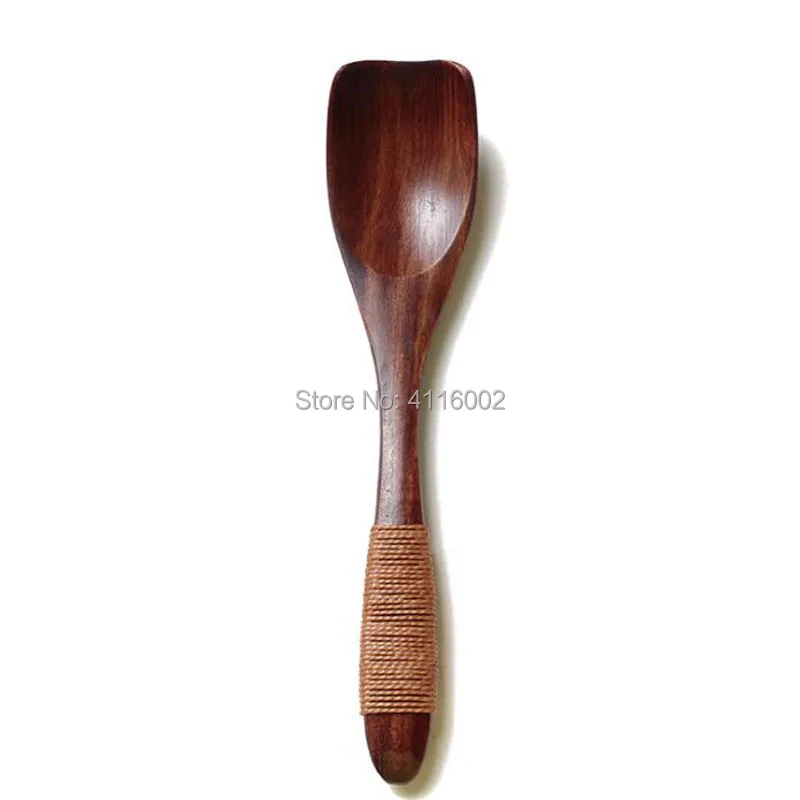 100pcs Japanese-style Shovel Shape Design Wooden Spoon Coffee Ice Cream Soup Teaspoons Kitchen Cooking Utensil QW8106