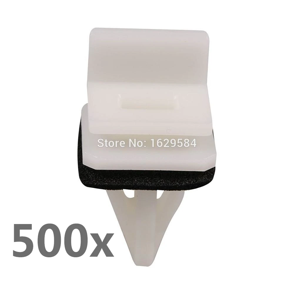 500 Pcs Rocker Panel Moulding Clip Trim Nylon Clips 91513-SM4-000 For Honda Accord Civic-CR-V Fits Into 12mm Hole 91513SM4000