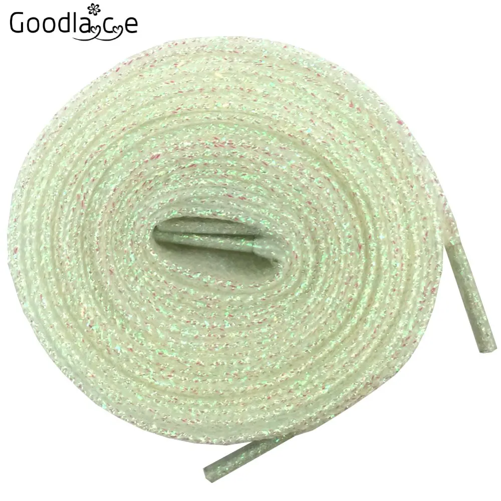 115 CM Long Sparkle Metallic Color Shoelaces Bling Bling Shoe Laces Glitter Flat Shoe Strings