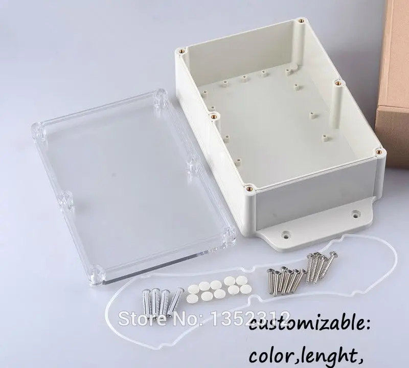 8 pcs/lot 260*143*78mm IP68 waterproof instrument box weatherproof electronic box plastic DIY junction switch distribution box