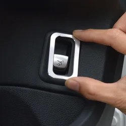 Car Door Trunk Button Frame Decoration Cover Trim For Mercedes Benz C Class W205 GLC X253 2015-2018 Aluminium Alloy