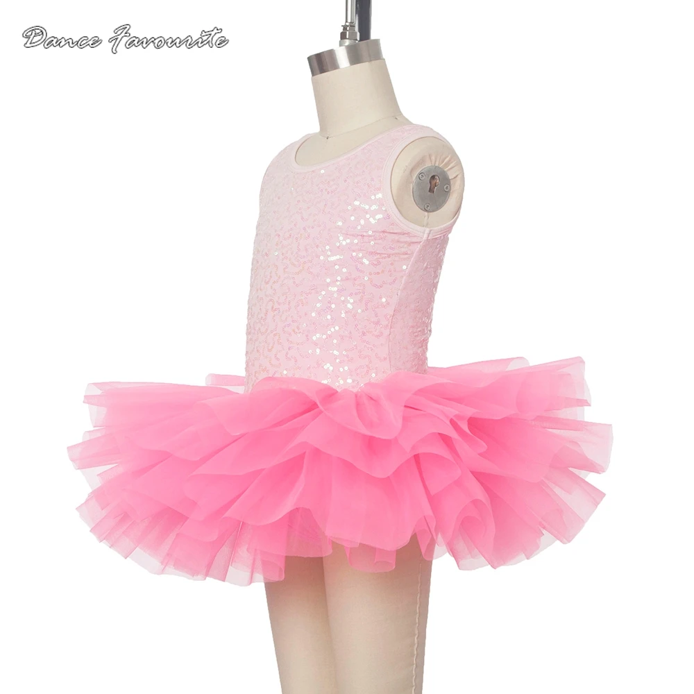 Dans Favoriete kind ballet kostuum tutu kind prestaties ballet tutu ballerina meisje stadium kostuum tan mouw tutu