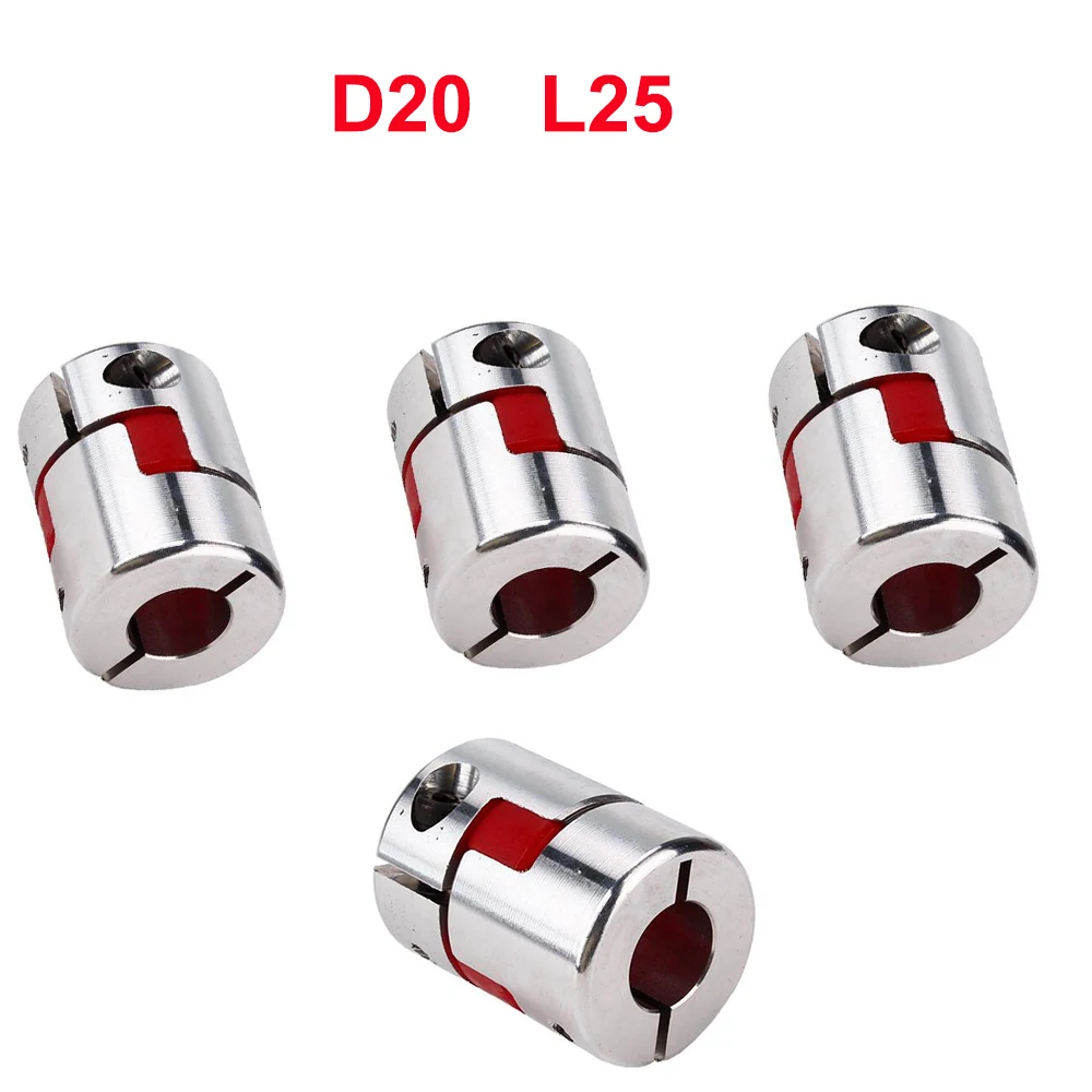 

4pcs Durable XB Coupler Aluminium Plum Flexible Shaft Coupling D20 L25