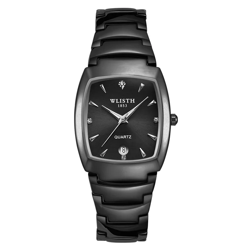 2019 Wlisth Moda Amantes Relógios Homem Mulheres Famosa Marca De Luxo Prata & Rose Gold Cor Oval Dial Calendário Quartz Relógios De Pulso