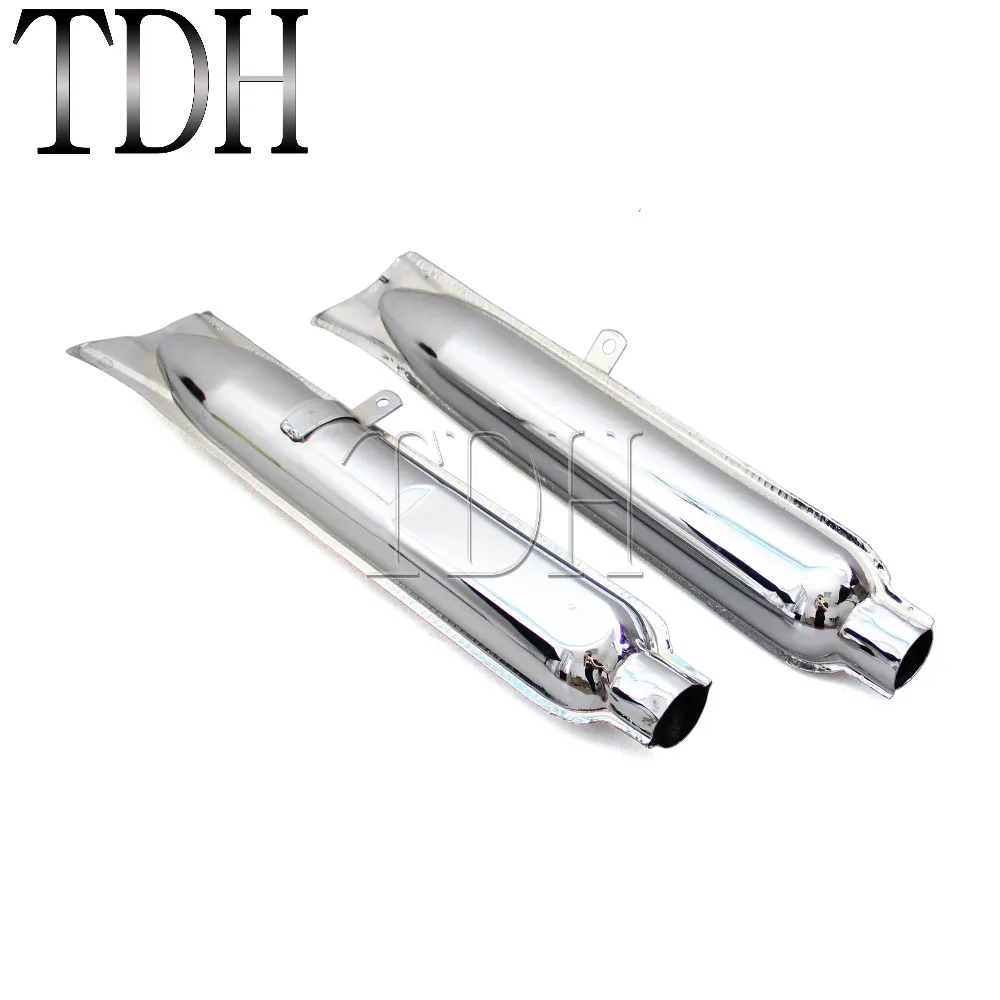 Steel Chrome Motorcycl Retro 750cc Fishtail Type Rear Exhaust Muffler Pipes For BMW K750 M1 M72 R71 R12 MT12 KS750 Exhaust Pipe